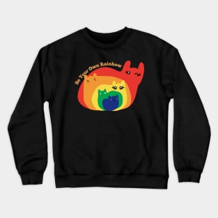 Rainbows cat cute kitty Crewneck Sweatshirt